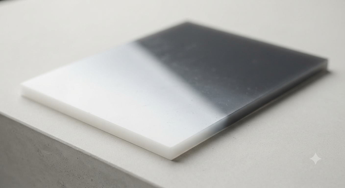 Opaque acrylic sheet finish